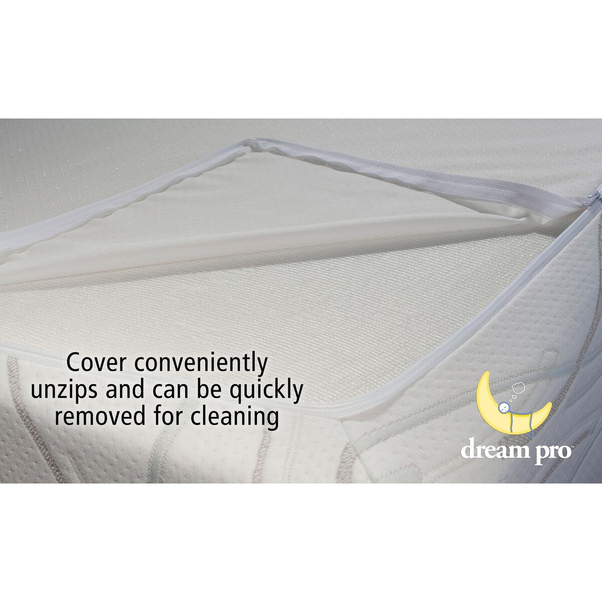 Materasso in memory foam Dream Pro Restore Lunair da 10 pollici King-size in gel - Bianco
