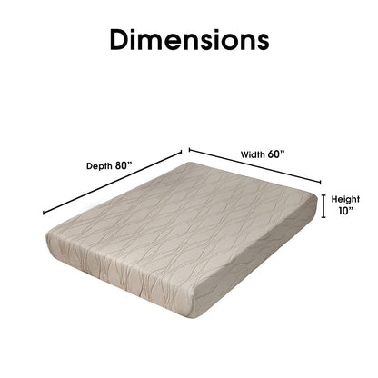 Materasso in memory foam Dream Pro Restore Lunair da 10 pollici Queen-size