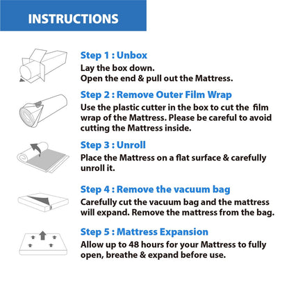 Materasso Dreamwave in memory foam con gel rinfrescante di media rigidità da 12 pollici