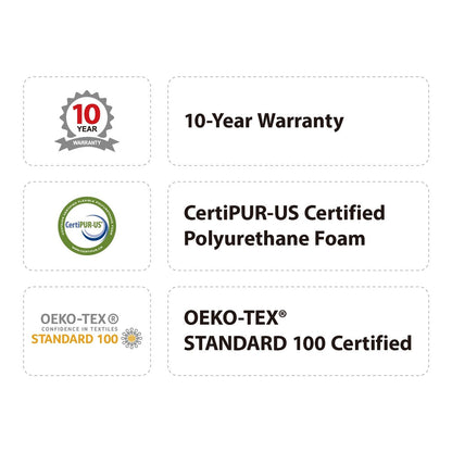 Materasso Dreamwave in memory foam con gel rinfrescante di media rigidità da 12 pollici