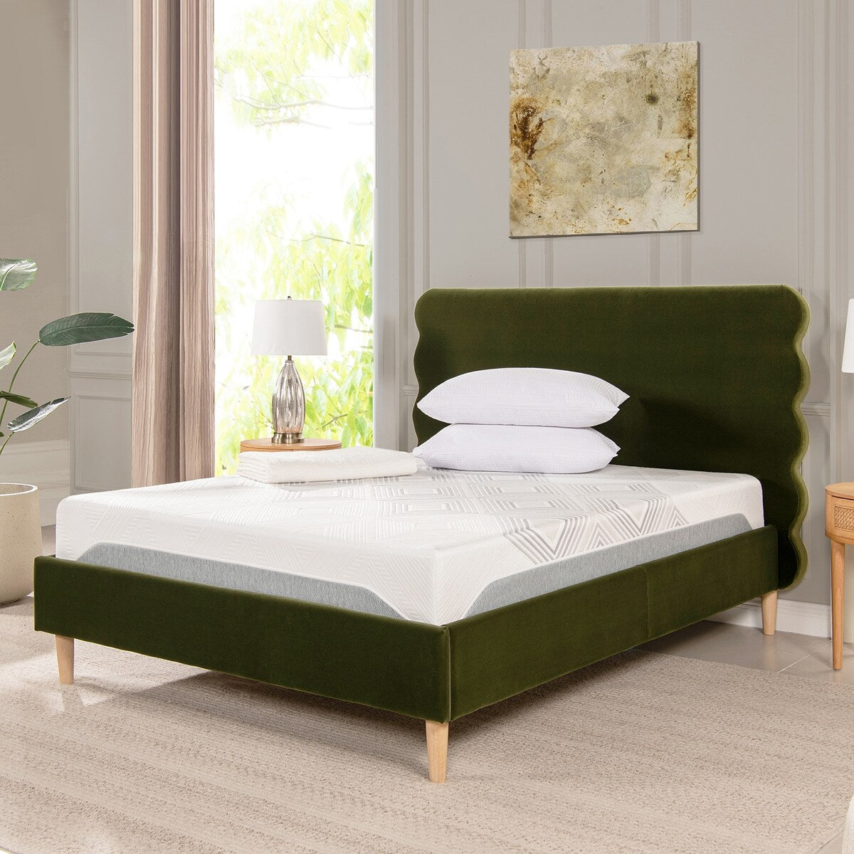 Materasso Dreamwave in memory foam con gel rinfrescante di media rigidità da 12 pollici