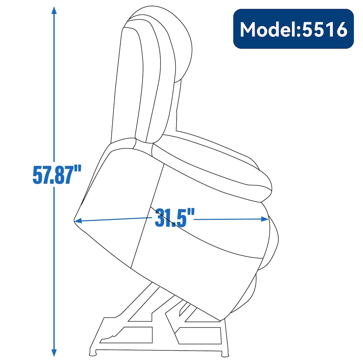 Poltrona reclinabile elettrica con doppio motore, posizione infinita, fino a 350 libbre, massaggio vibrante a 8 punti e riscaldamento lombare