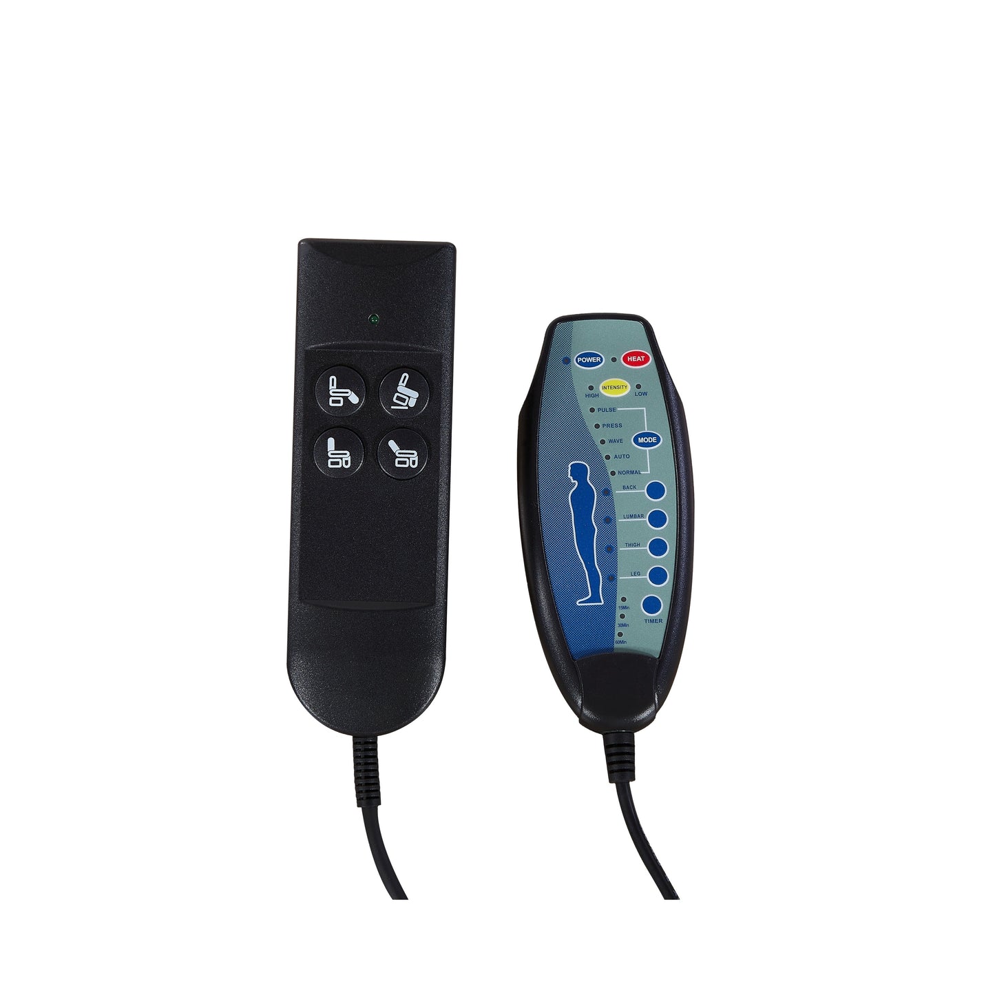 Poltrona reclinabile elettrica con doppio motore OKIN per anziani, reclinazione infinita da 105° a 180°, riscaldamento e massaggio con 8 punti vibranti