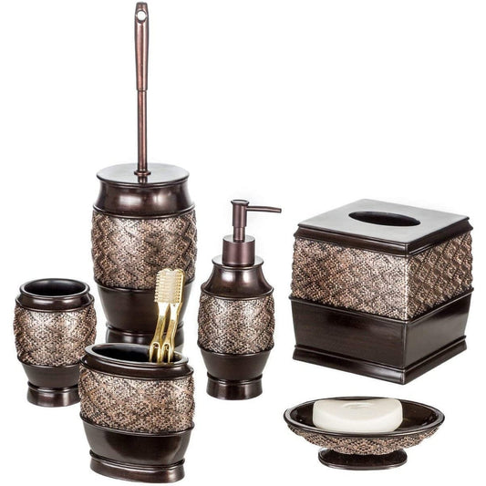 Creative Scents Dublin Brown Set di accessori da bagno - 6 pezzi