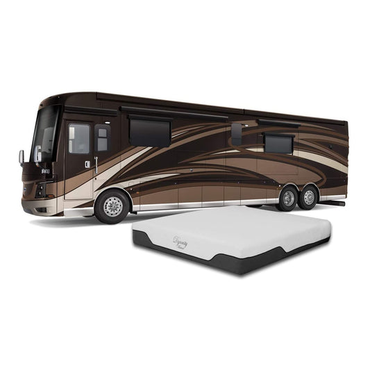 Materasso Dynasty da 10 pollici in memory foam CoolBreeze Gel, corto, per letto king size, per camper