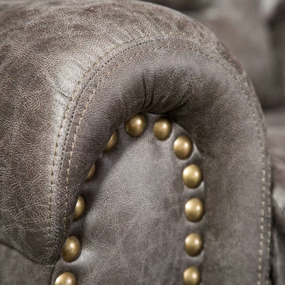 Poltrona reclinabile elettrica in pelle traspirante con porta USB per soggiorno e sala cinema