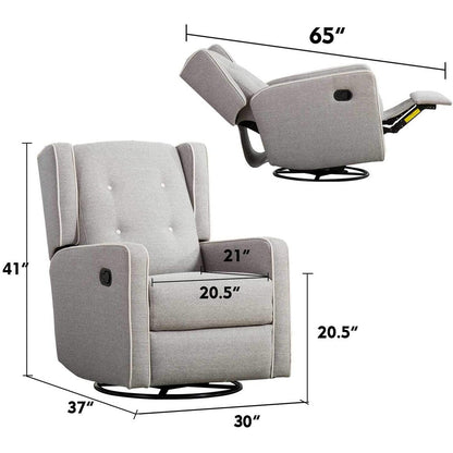 Poltrona reclinabile girevole da corsa, set da due posti