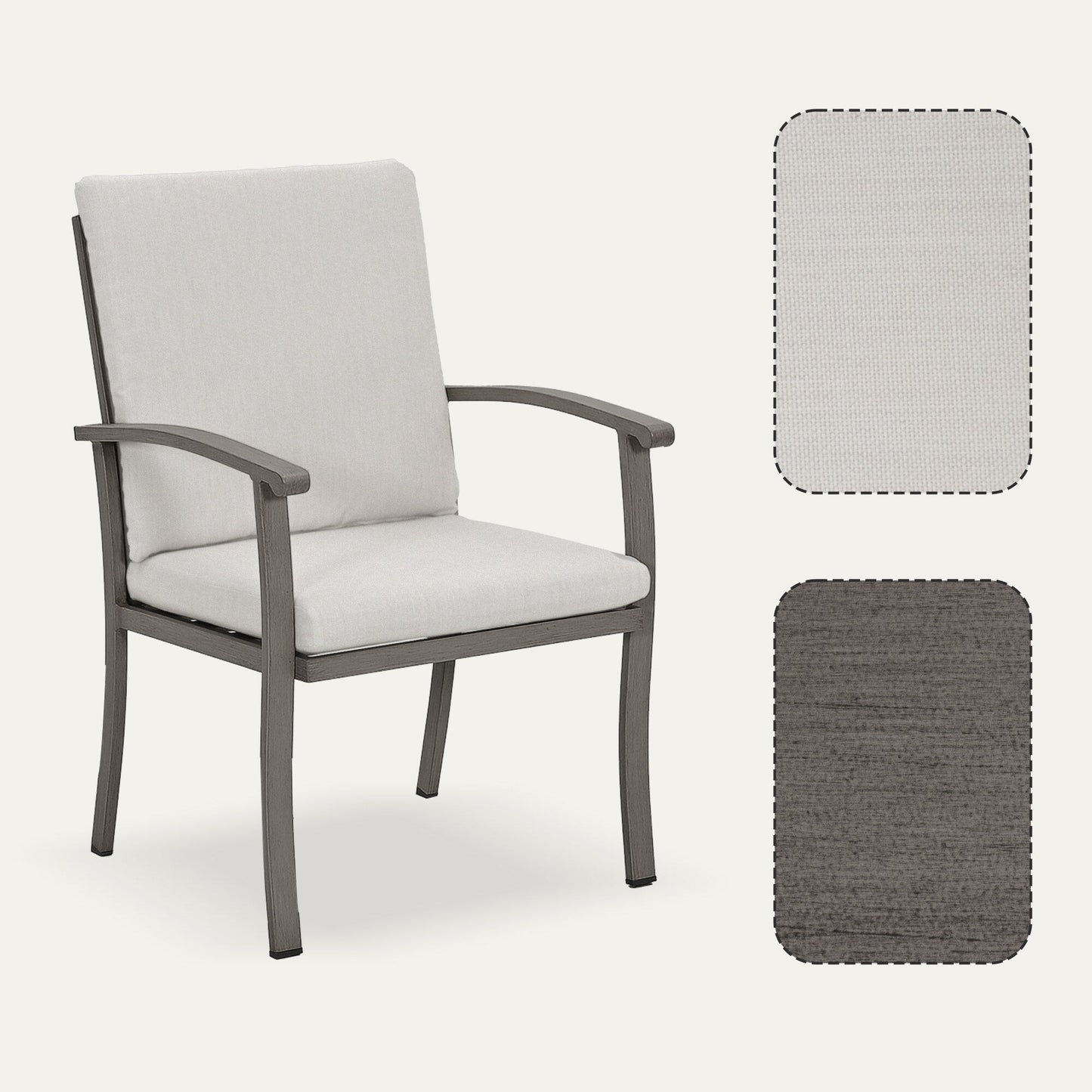 Set da pranzo per patio in alluminio EGEIROS LIFE AluLux da 9 pezzi con cuscini lavabili