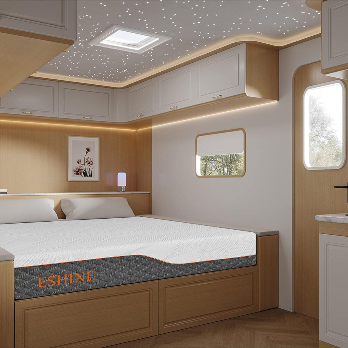 Materassi per camper ESHINE da 10 pollici, materassi ibridi per camper ad alto supporto