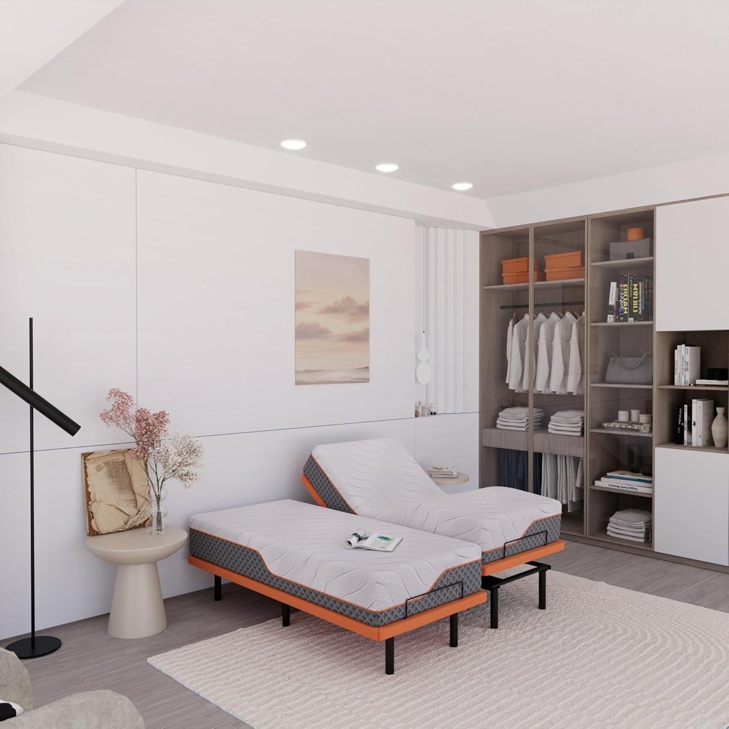 Materasso in memory foam ibrido ESHINE da 14 pollici per letto regolabile