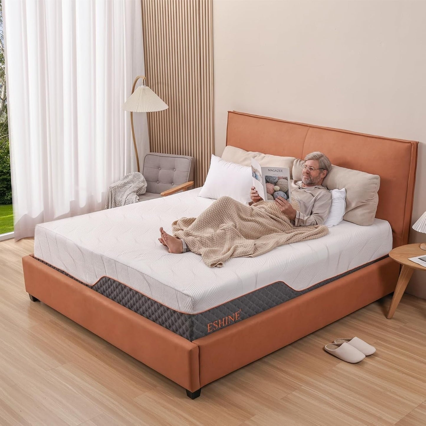 Materasso in memory foam ibrido ESHINE da 14 pollici per letto regolabile