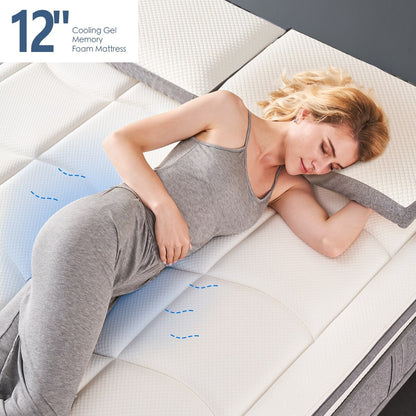 10 Materassi, Materasso a molle insacchettate in memory foam, Supporto per il sonno, Materasso dalla sensazione di rigidità media in una scatola