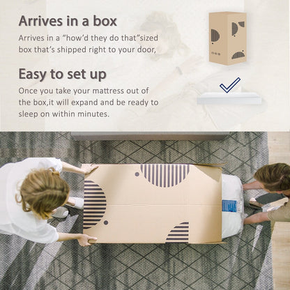 Materasso in memory foam gel da 6 pollici, comfort medio