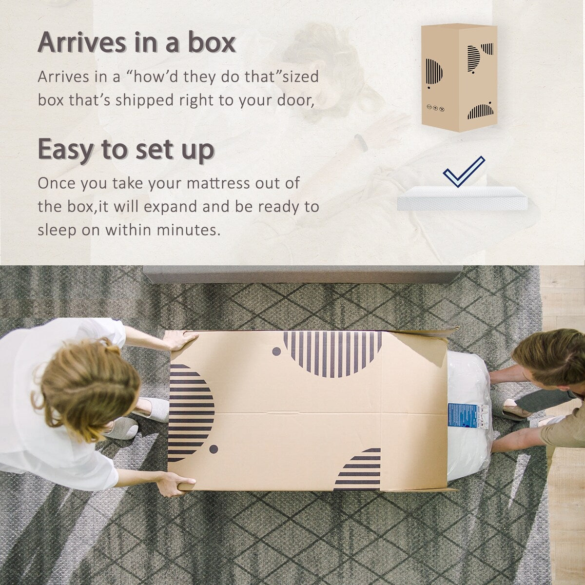 Materasso in memory foam gel da 8 pollici, comfort medio