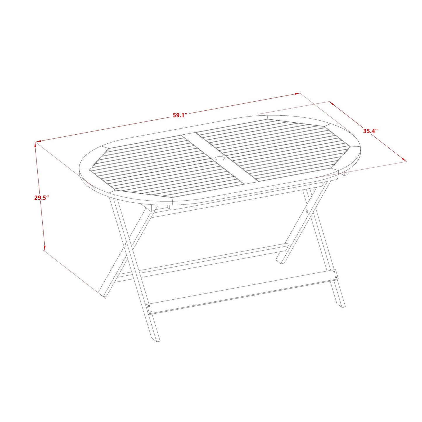 Set di mobili da pranzo East West Furniture Patio Bistro - Tavolo in legno di acacia e 4 sedie pieghevoli con braccioli, olio naturale (opzioni pezzi)