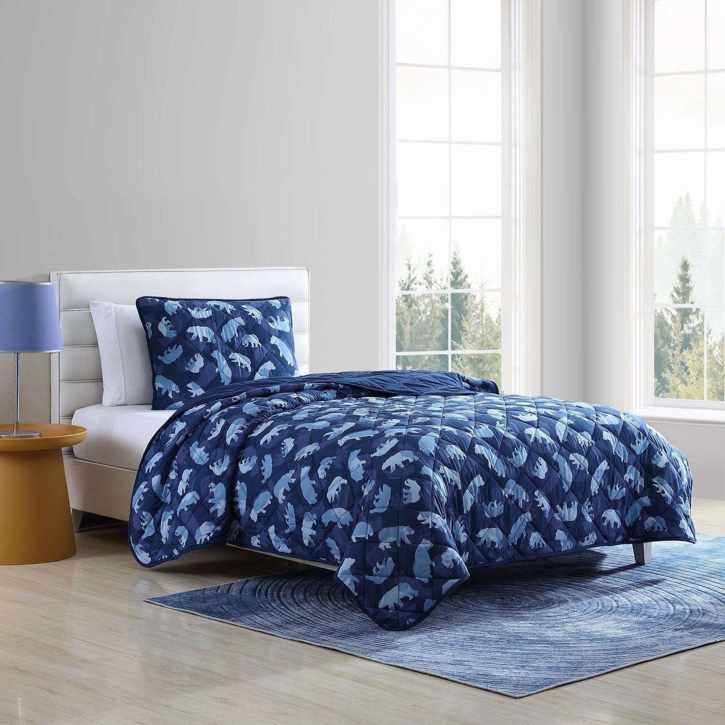 Set trapuntato Eddie Bauer Kids Camp Camo Navy