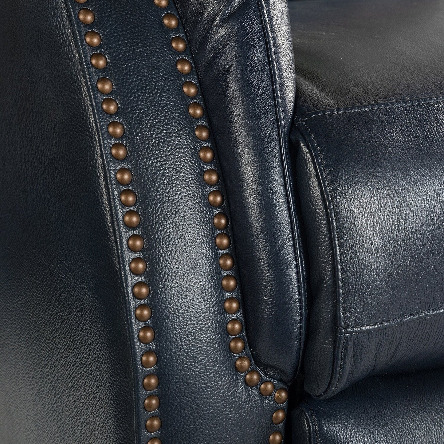 Poltrona reclinabile elettrica in vera pelle Eduardo con porta USB, set da 2