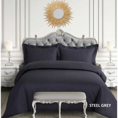 Set copripiumino oversize in raso di cotone egiziano a 600 fili