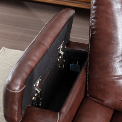 Divano reclinabile singolo imbottito elettrico per home theater con braccioli nascosti