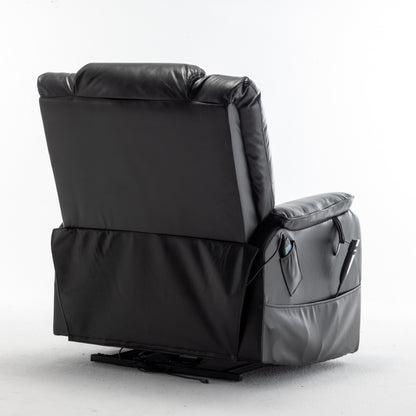 Poltrona reclinabile elettrica per anziani con reclinazione completa di 180°, motore OKIN, seduta ampia e tasche laterali