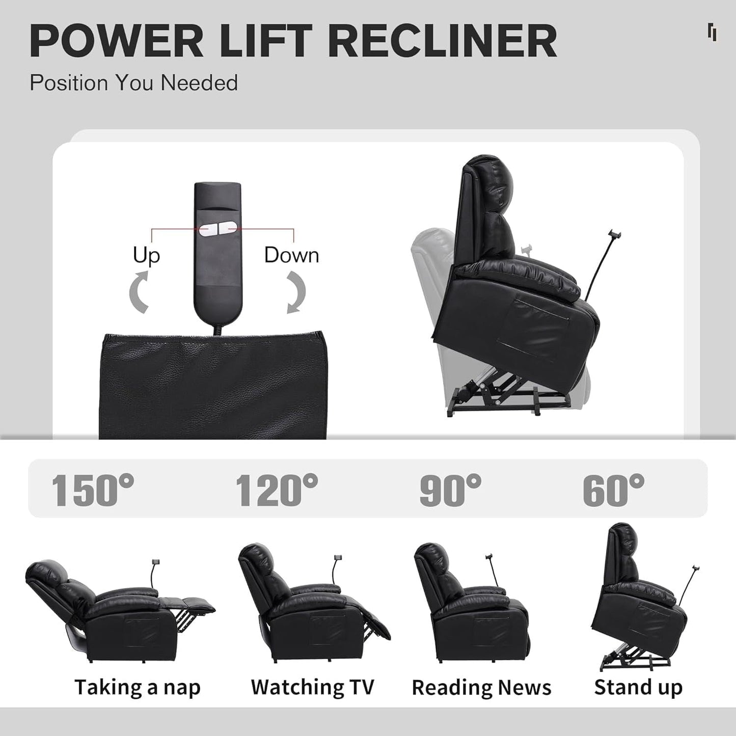 Poltrona reclinabile elettrica, poltrona reclinabile elettrica con tessuto impermeabile