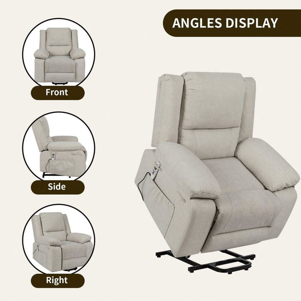Poltrona reclinabile elettrica con massaggio, sollevamento multifunzione, temporizzazione