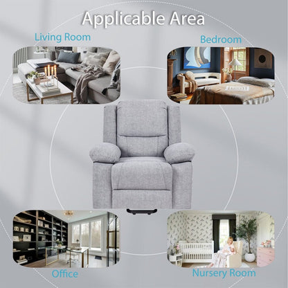 Poltrona reclinabile elettrica con massaggio, sollevamento multifunzione, temporizzazione