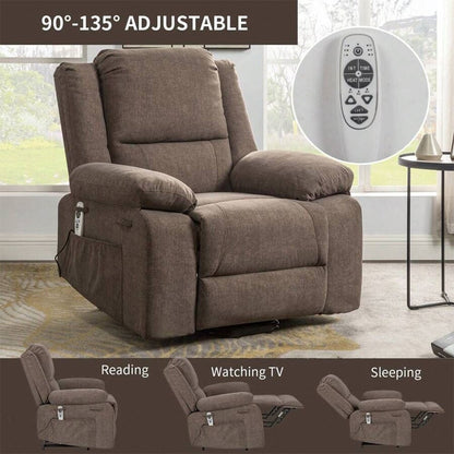 Poltrona reclinabile elettrica con massaggio, sollevamento multifunzione, temporizzazione