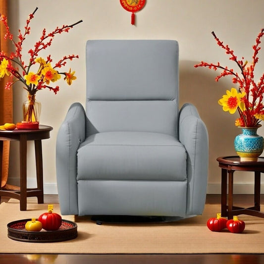 Poltrona reclinabile elettrica in similpelle con porte USB e tipo C, capacità di 330 libbre, comoda per piccoli spazi