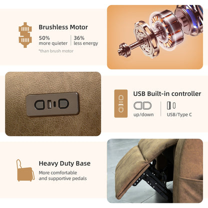 Poltrona reclinabile girevole elettrica