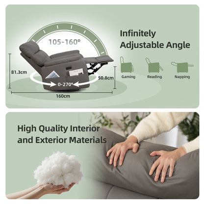 Poltrona reclinabile girevole elettrica