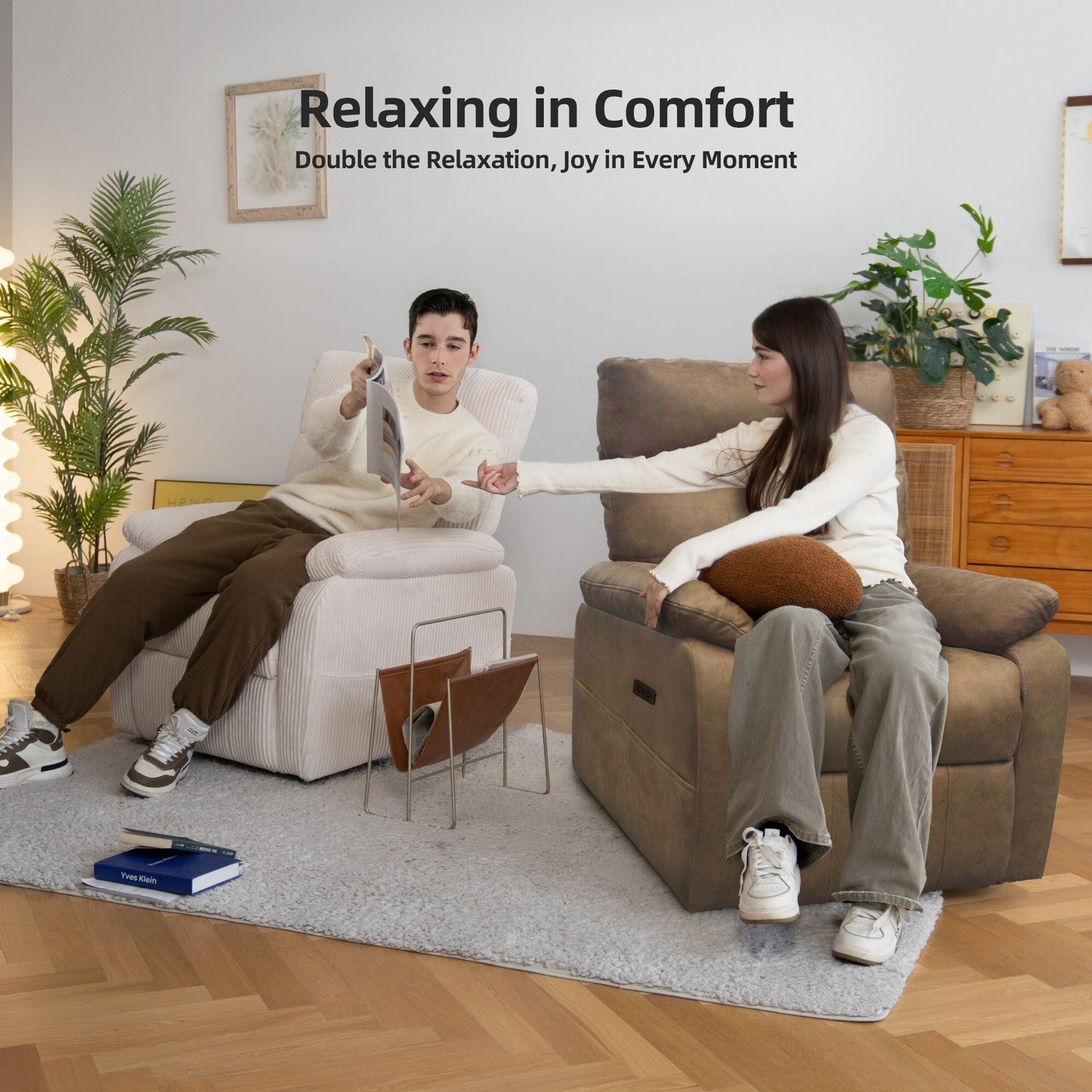 Poltrona reclinabile girevole elettrica