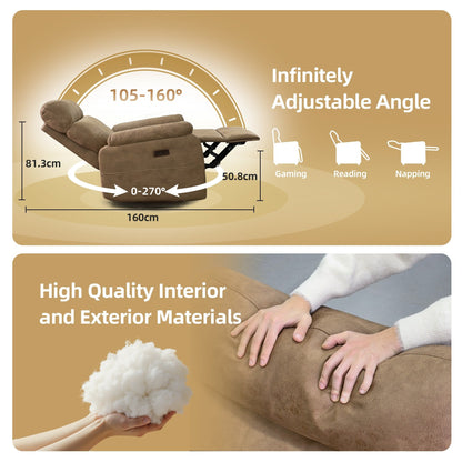 Poltrona reclinabile girevole elettrica