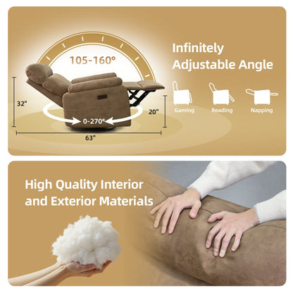 Poltrona reclinabile girevole elettrica