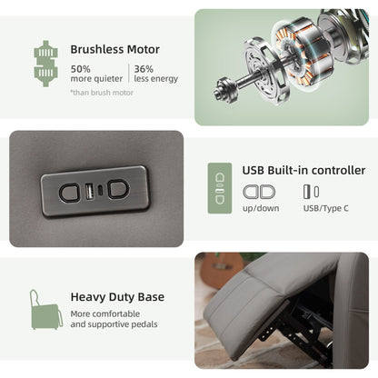 Poltrona reclinabile girevole elettrica