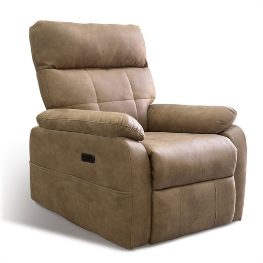 Poltrona reclinabile elettrica a gravità zero con porte di ricarica - Poltrona reclinabile imbottita con tasca laterale, supporto lombare