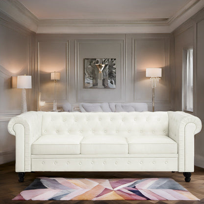 Divano Chesterfield Elegance, comfort lussuoso per soggiorni accoglienti, divano moderno di metà secolo, Elegance, divano a 3 posti