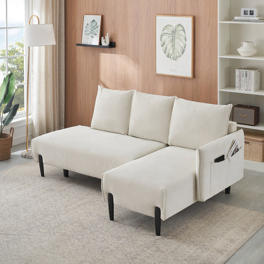 Elegante divano in velluto da 79,50 pollici - Ampio divano a due posti con finiture in metallo e 3 cuscini per spazi moderni