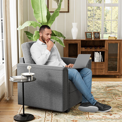 Elegante divano con braccioli curvi, divano componibile personalizzabile, comodo divano modulare per camera da letto, soggiorno, ufficio