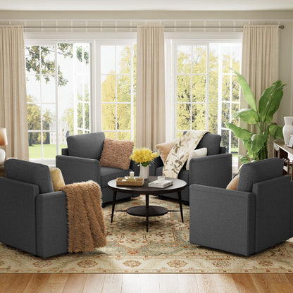 Elegante divano con braccioli curvi, divano componibile personalizzabile, comodo divano modulare per camera da letto, soggiorno, ufficio