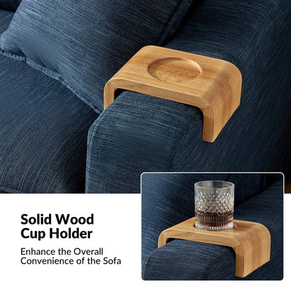 Divano moderno Elias con portabicchieri e cuscini reversibili di HULALA HOME