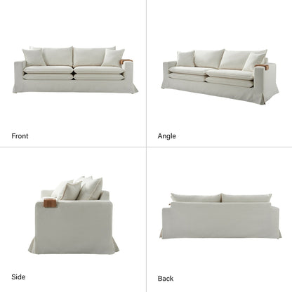 Divano moderno Elias con portabicchieri e cuscini reversibili di HULALA HOME