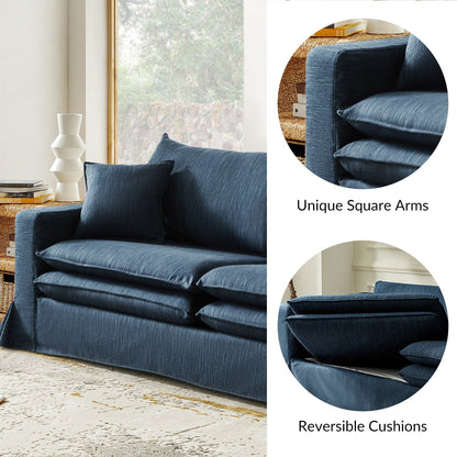 Divano moderno Elias con portabicchieri e cuscini reversibili di HULALA HOME