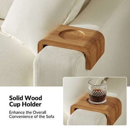 Divano moderno Elias con portabicchieri e cuscini reversibili di HULALA HOME