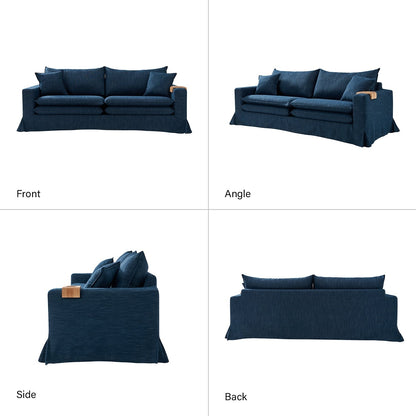 Divano moderno Elias con portabicchieri e cuscini reversibili di HULALA HOME