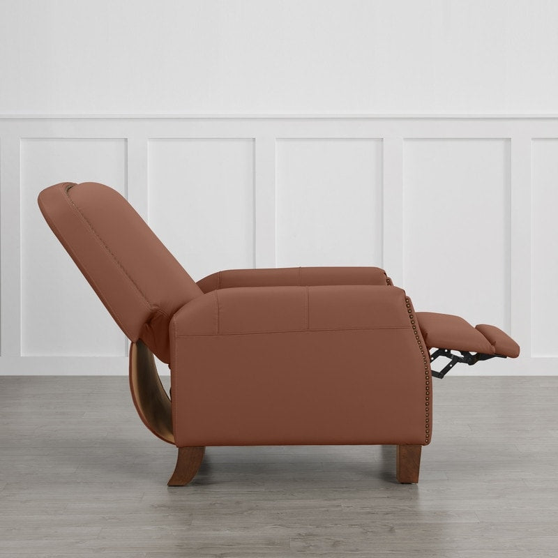 Poltrona reclinabile Elias Push Back per adulti in similpelle per soggiorno