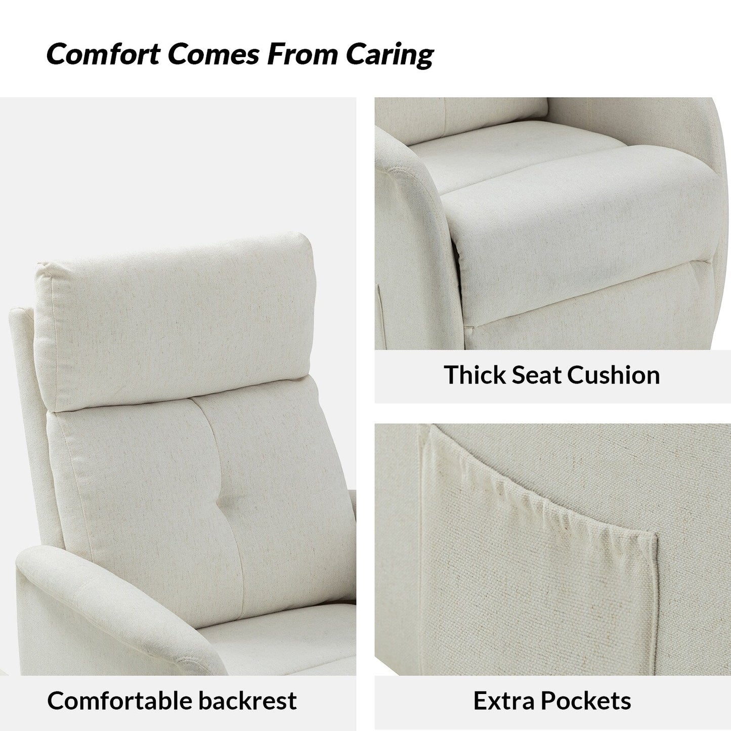 Poltrona reclinabile Elisa Power Remote Lift Assist con base in metallo