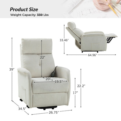 Poltrona reclinabile Elisa Power Remote Lift Assist con base in metallo