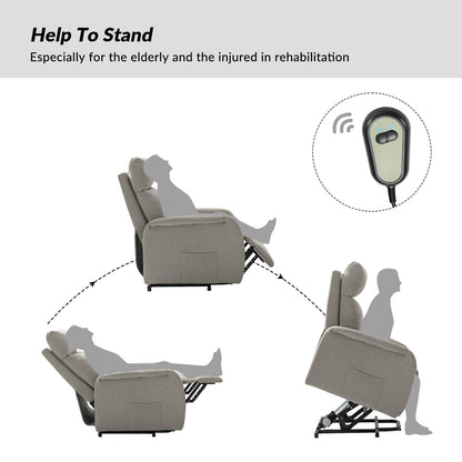 Poltrona reclinabile Elisa Power Remote Lift Assist con base in metallo