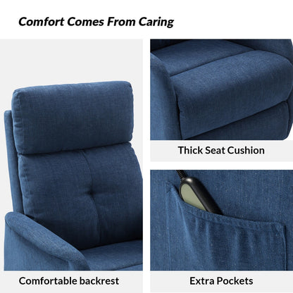 Poltrona reclinabile Elisa Power Remote Lift Assist con base in metallo